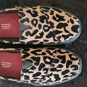 TOMS Leopard Print Wo's Size W6 Sneakers LNC